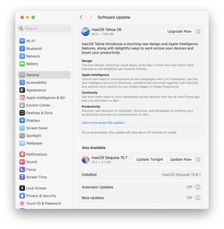 macOS 26 features