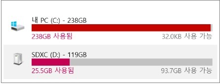 컴퓨터 저장 공간 부족