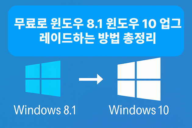 윈도우 8.1에서 10으로 업그레이드
