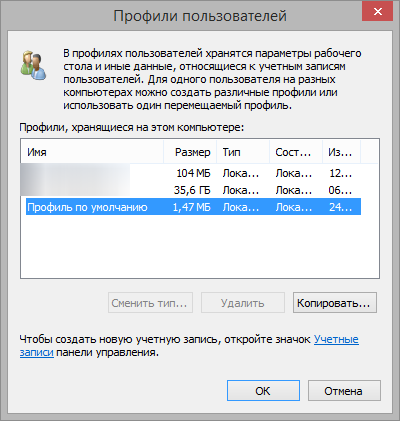 резервное копирование профиля пользователя в Windows