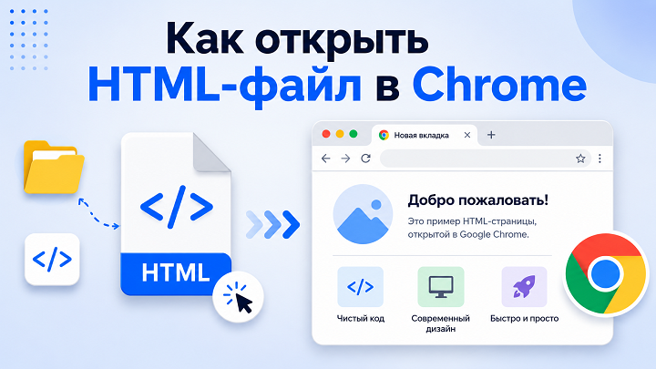как открыть HTML-файл в Chrome