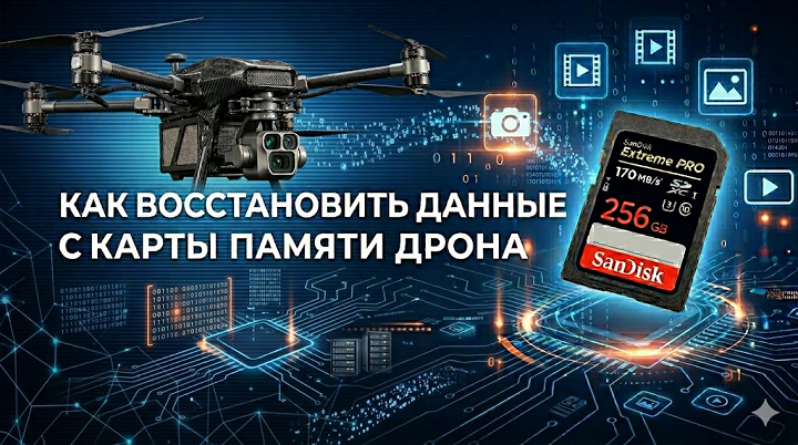 как восстановить данные с карты памяти дрона