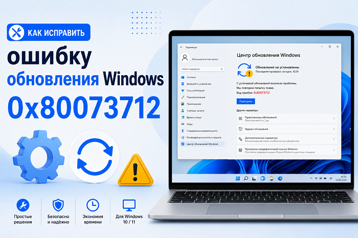 Ошибка обновления Windows 0x80073712
