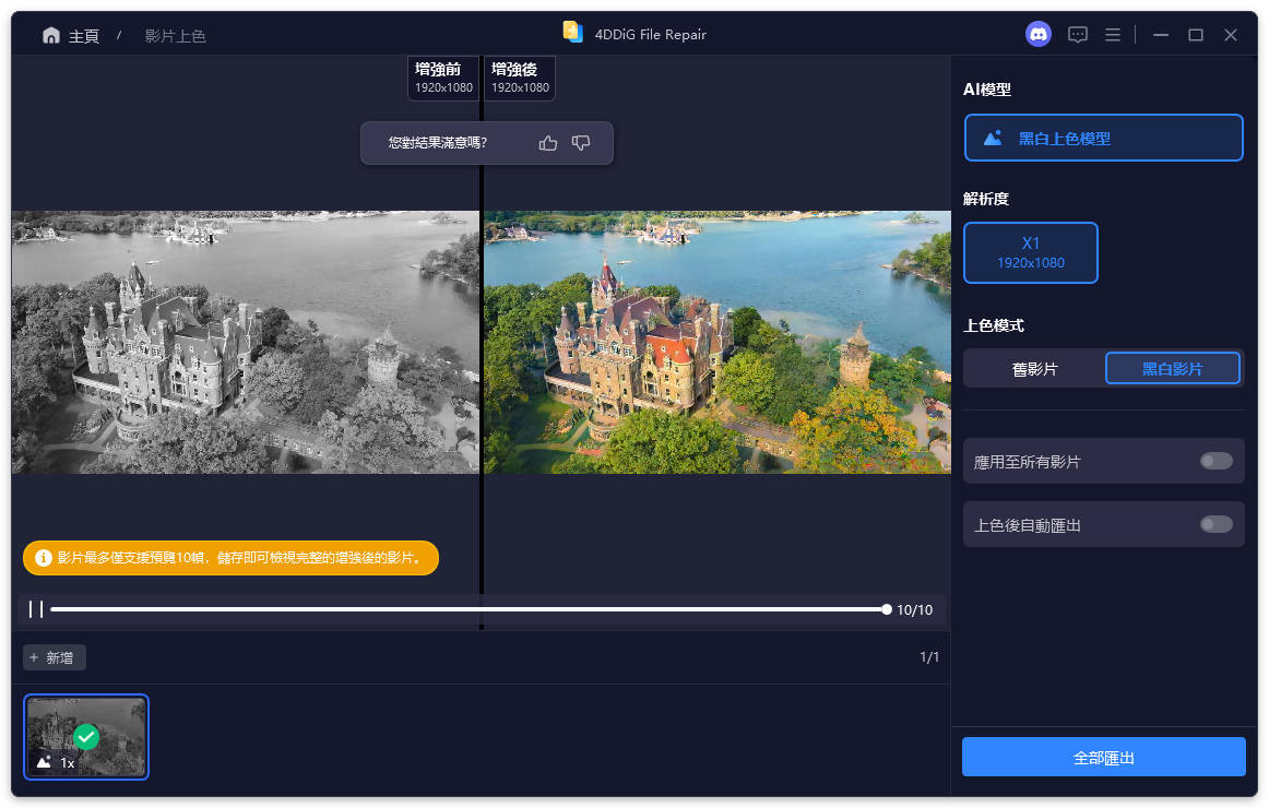 preview and save colorized videos