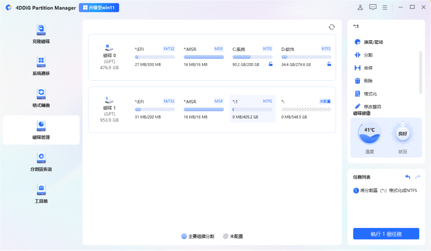 執行格式化任務