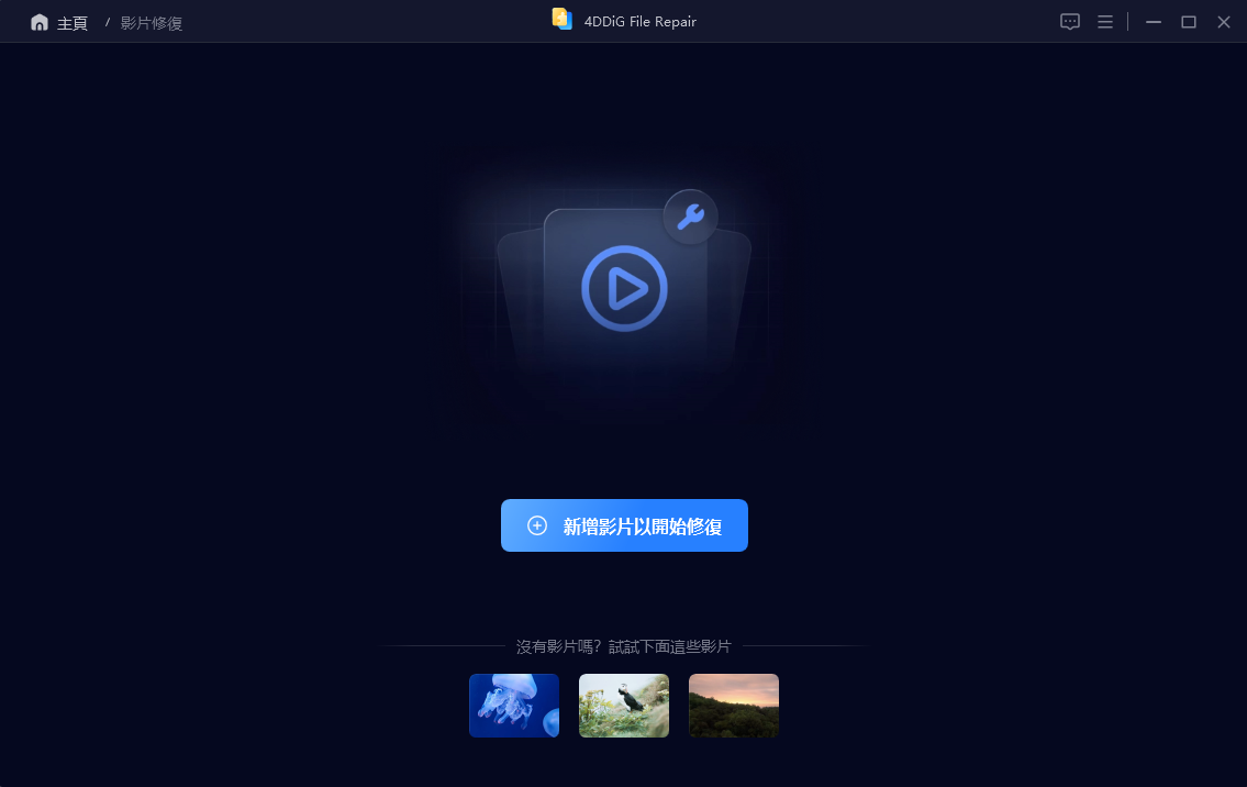 新增你要修復的影片