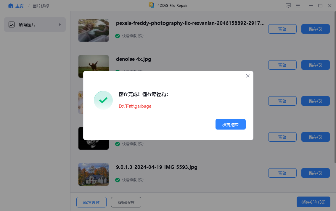 4DDiG照片預覽與儲存步驟