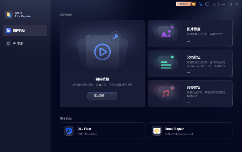 電腦上下載並啟動 4DDiG File Repair