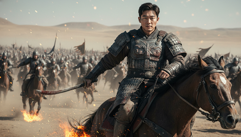 霍去病 AI 圖片生成示意