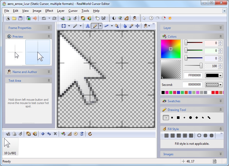 RealWorld Cursor Editor 新建游標檔案