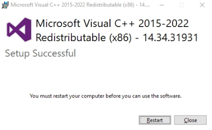 下載最新的 Visual C++ Redistributable