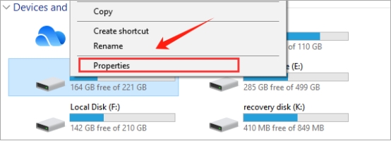 右鍵單擊你要掃描的硬碟