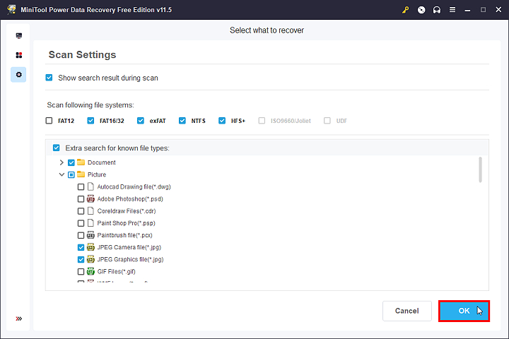 MiniTool Power Data Recovery 界面