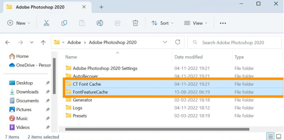 清理PS中的字體緩存