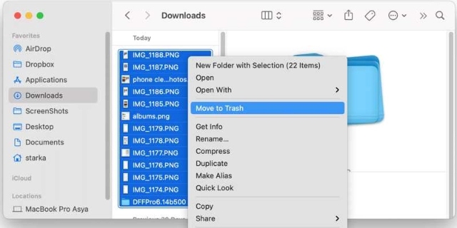透過Finder批量刪除Mac圖片