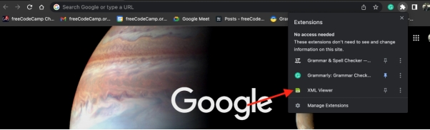 使用 XML Viewer 打開 XML 檔