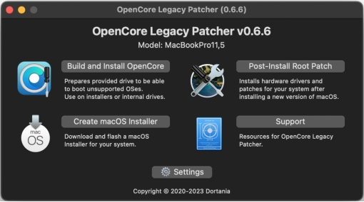 安裝 OpenCore 修補程式