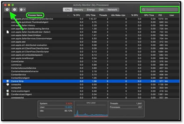 點擊左上角的「X」按鈕