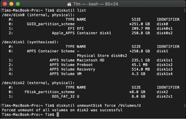 斷開Mac連接的外接裝置