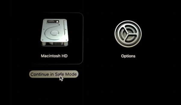 在安全模式下開啟 Mac 修復 Mac 更新卡住