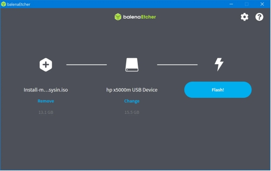 點擊「Flash！」開始寫入
