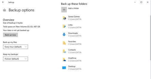 設定備份的頻率和保留時間