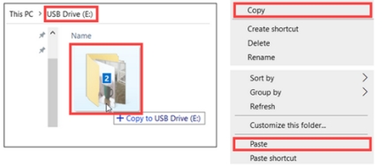 右鍵點選空白處並選擇「貼上」
