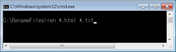 輸入指令修改副檔名