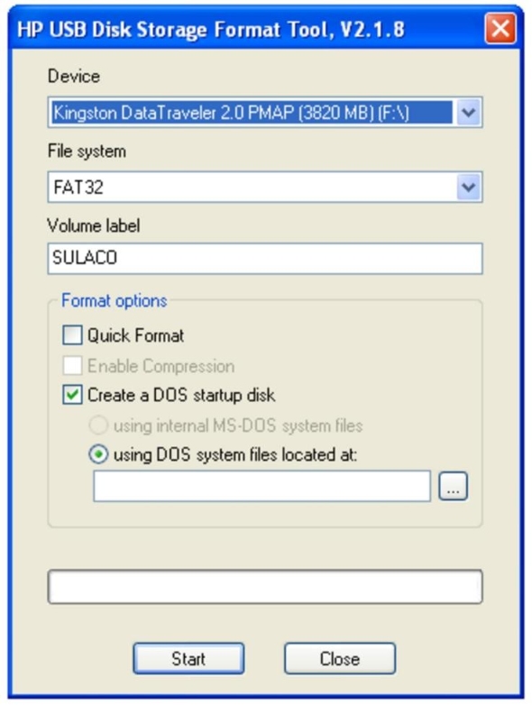 HP USB Disk Storage Format Tool