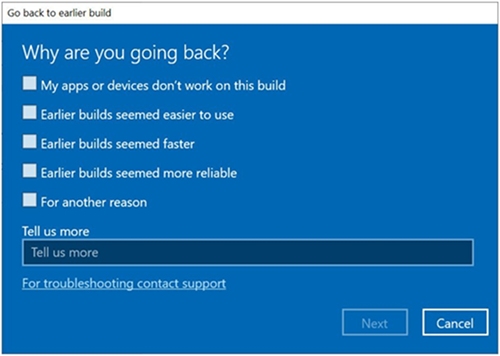 恢復到先前版本