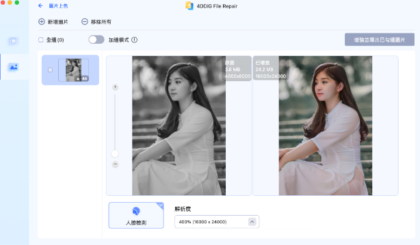 4DDiG File Repair圖片上色