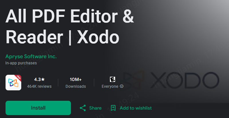 Xodo手機PDF轉PNG工具