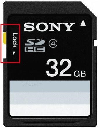 Check whether the memory card is locked