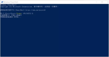 Format /FS:FAT32 O