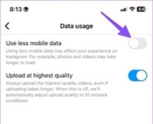 關閉Instagram資料保護設定界面
