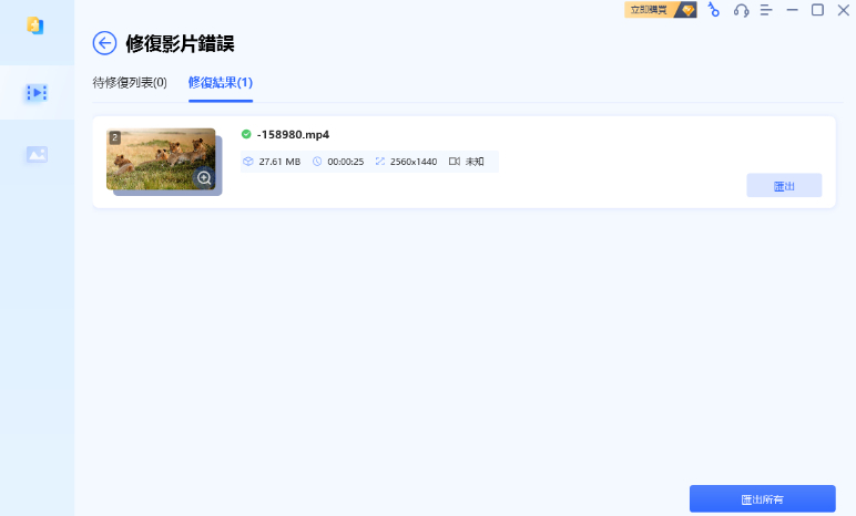 Tenorshare 4DDiG 影片修復預覽和匯出所有影片