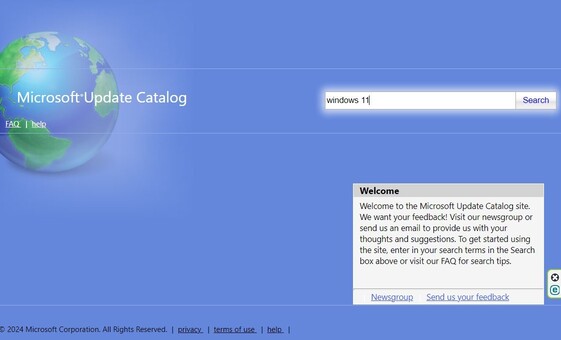 Microsoft 更新目錄網站