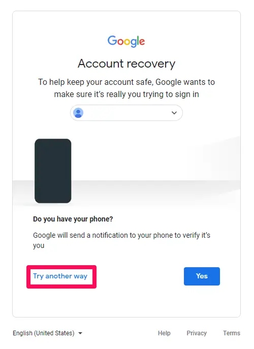 選擇驗證方式並輸入驗證碼