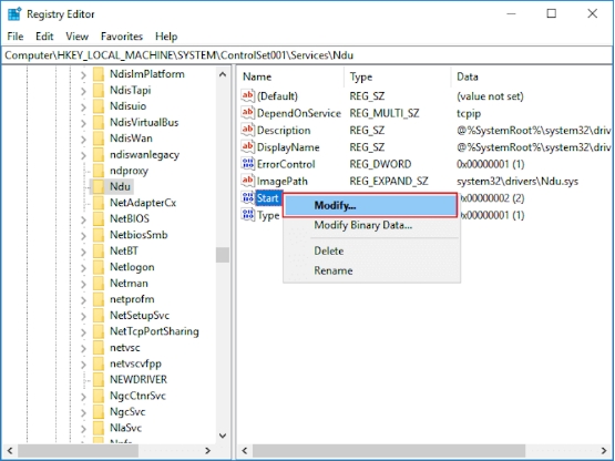 右擊「Start」並選擇「修改」