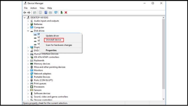 右鍵點擊並選擇「卸載設備」