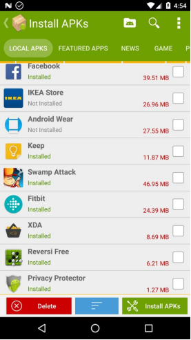 使用 APK 安裝工具開啟 APK 檔案