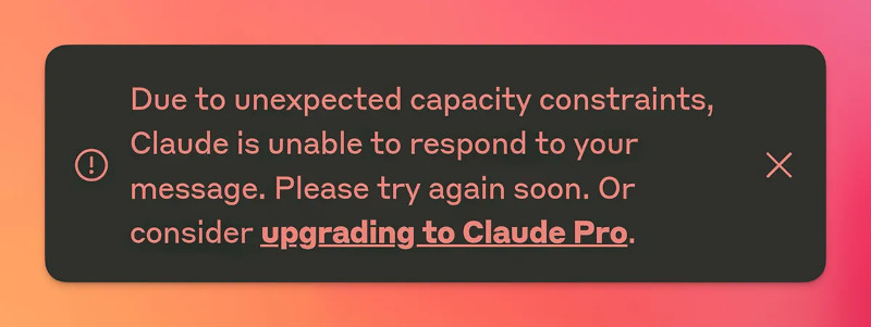 Claude 容量限制訊息