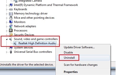 選擇「解除安裝裝置」