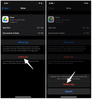 選擇「刪除應用程式」並確認刪除