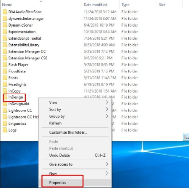選擇「InDesign 恢復」