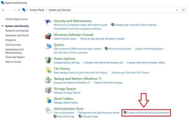 進入「系統和安全」