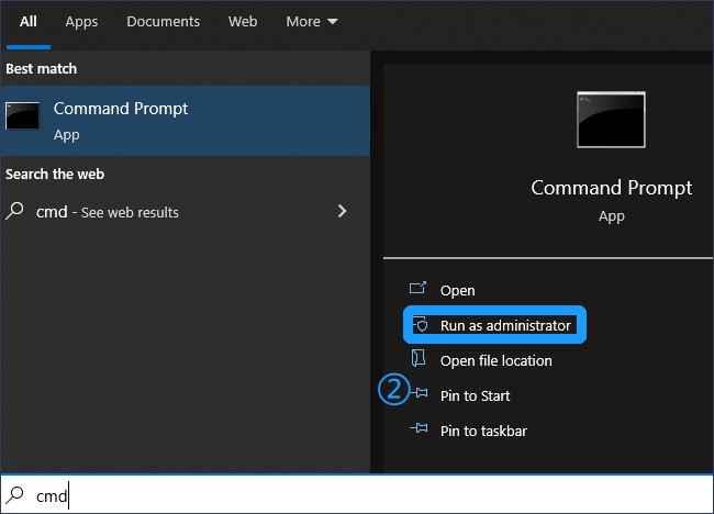 Run as administrator 1