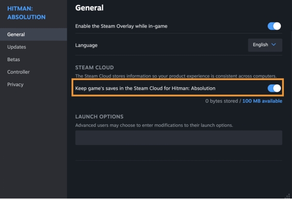 勾選啟用 Steam 雲端同步