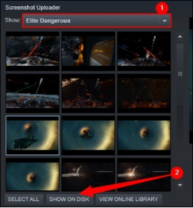 點擊視窗底部的「在磁碟上顯示」按鈕