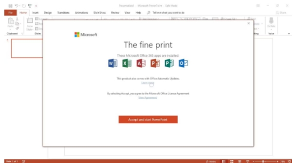 輸入：powerpnt /safe開啟簡報